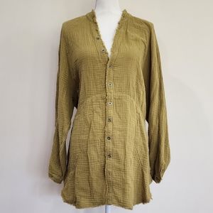 Free People We The Free Summer Daydream Button Down | Olive Green | S
